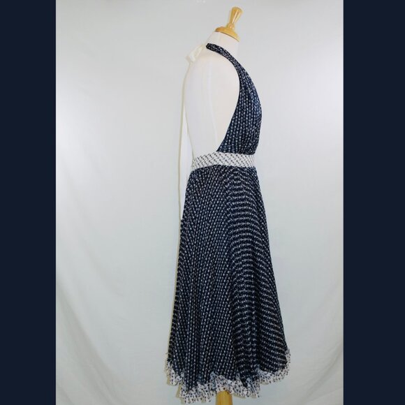 D&G Blue + White Anchor and Start Print Halter Dress - Size 40 (IT) - Picture 7 of 16